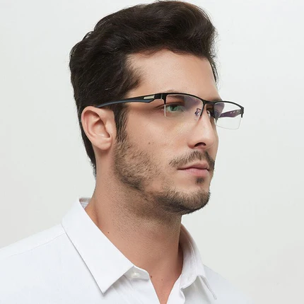 A pair of Arenzza sapphire-hard blue light reading glasses with clear lenses, designed for eye protection and durability.