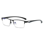 A pair of Arenzza sapphire-hard blue light reading glasses with anti-blue light lenses for both far and near vision.