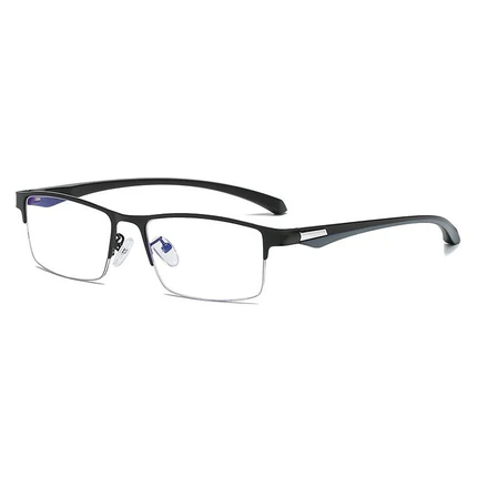 A pair of Arenzza sapphire-hard blue light reading glasses with anti-blue light lenses for both far and near vision.
