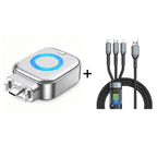 Arenzza 140W USB-C PD3.1 fast charger with AI auto shutdown, universal for iPhone, MacBook, tablets, and electronic devices.