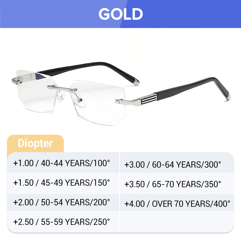 Arenzza sapphire-hard anti-blue light reading glasses with dual-use for far and near vision, designed for durability and eye protection.