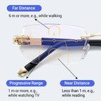 Arenzza sapphire-hard anti-blue light reading glasses with dual-use for near and far vision, designed for eye protection and durability.