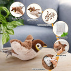 Arenzza BirdBuddy™ interactive bird toy for cats, showing colorful feathers and playful design to engage feline pets.