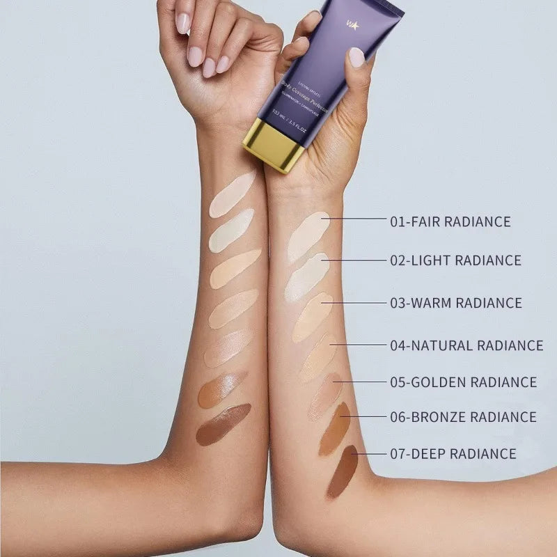 Beauty Body Coverage – Waterproof body concealer for legs and body. Covers scars, spots, varicose veins, and tattoos. Blend Cosmetics.
