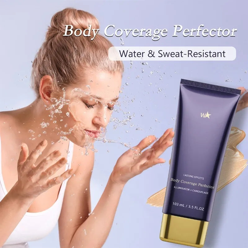 Beauty Body Coverage – Waterproof body concealer for legs and body. Covers scars, spots, varicose veins, and tattoos. Blend Cosmetics.