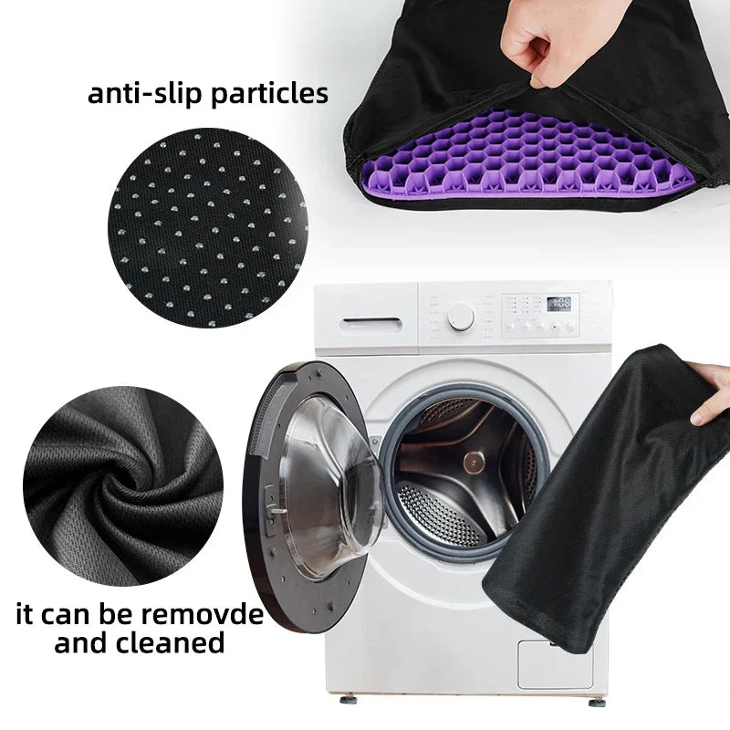 Gel Seat Cushion Summer Breathable Honeycomb Design For Pressure Relief Back Tailbone Pain - Home Office Wheelchair Chair Cars