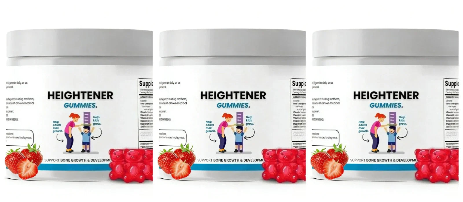 Bone Health Capsules Gummies Natural Height Growth Supplement for Kids Teens and Adults To Increase Bone Strength 60 Capsules