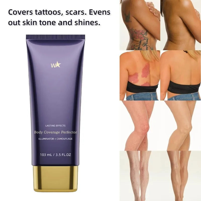 Beauty Body Coverage – Waterproof body concealer for legs and body. Covers scars, spots, varicose veins, and tattoos. Blend Cosmetics.