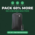 Arenzza VakuShield™ Pro vacuum bag with built-in PocketPump for efficient food storage and space-saving compression.