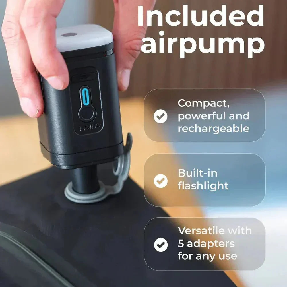 Arenzza VakuShield™ Pro vacuum storage bag with built-in PocketPump for space-saving storage of clothing and bedding.