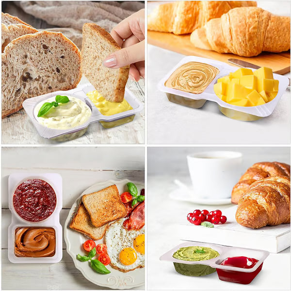 Arenzza reusable snack container with a clear plastic body and secure lid for storing snacks and food.