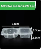Arenzza reusable snack container with a clear lid and colorful interior compartments for storing snacks sustainably.