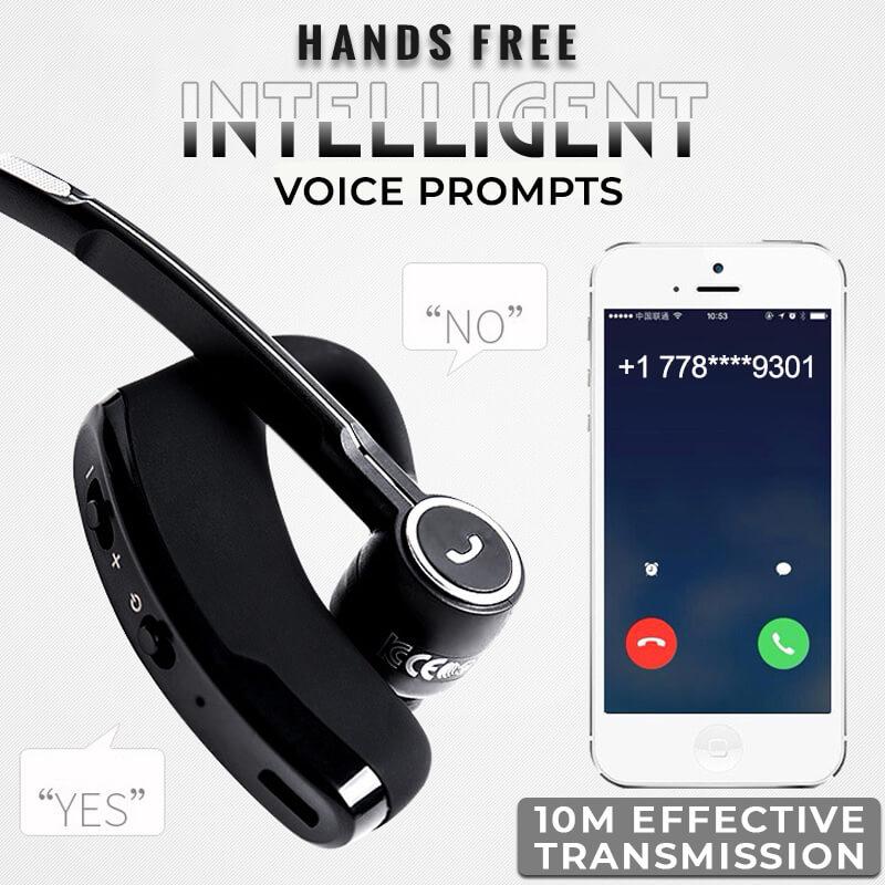 Arenzza Stereo Wireless Business Bluetooth Headphones with over-ear design and built-in microphone for calls and music.