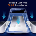 Arenzza anti-peep 4K HD glass screen protector for Samsung Galaxy S series with auto dust-elimination installation.