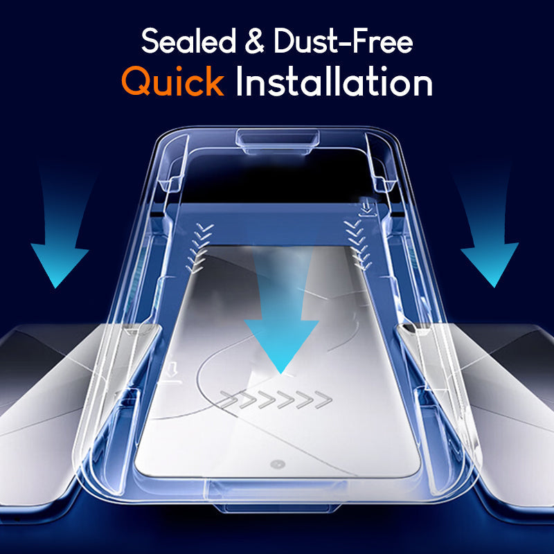 Arenzza anti-peep 4K HD glass screen protector for Samsung Galaxy S series with auto dust-elimination installation.