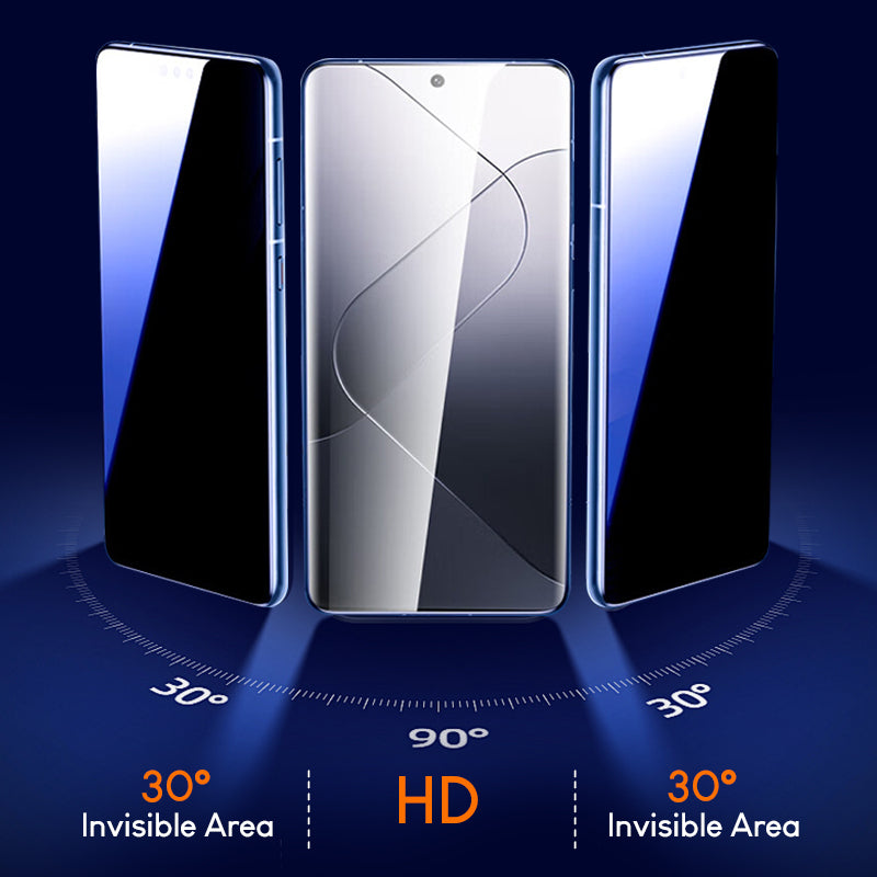 Arenzza anti-peep 4K HD glass screen protector with auto dust-elimination for Samsung Galaxy S Series phones.