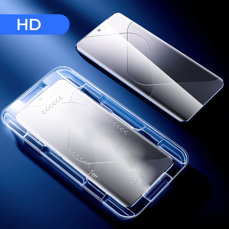 Arenzza anti-peep 4K HD glass screen protector for Samsung Galaxy S series with auto dust-elimination installation feature.