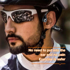 Arenzza bone conduction Bluetooth headphones with adjustable headband and open-ear design, perfect for active listening.