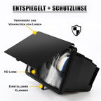 Arenzza 3D Mobile Phone Screen Amplifier displaying a smartphone with enlarged, clear 3D-enhanced screen view for 3C devices.