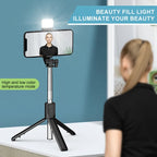 Arenzza 6-in-1 wireless Bluetooth selfie stick with phone holder, extending arm, and controls, suitable for 3C electronic accessories.