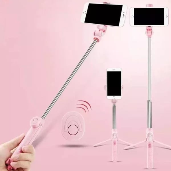 Arenzza 6-in-1 wireless Bluetooth selfie stick with phone holder, extendable arm, and compact design for outdoor photography.