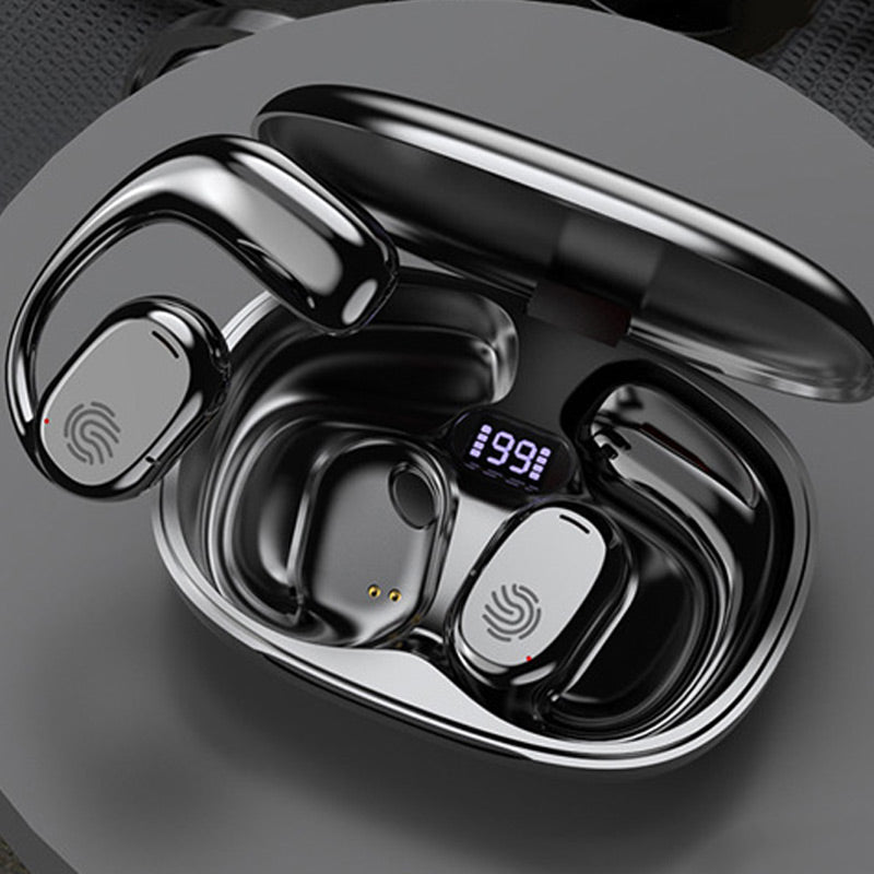 Arenzza Endurance Bone Conduction Ear Hanging Bluetooth Headset, 3C device, showing the headset with bone conduction design and ear hook.