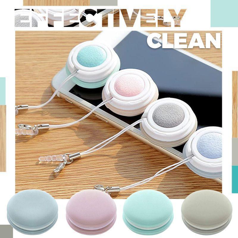 Arenzza 3C mobile phone screen wipe showing a clean, clear smartphone screen with a soft cloth for touchscreen cleaning.