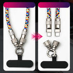 Arenzza 2-in-1 phone lanyard charging cable for 3C devices, featuring a compact design with integrated charging and lanyard attachment.