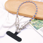 Arenzza 2-in-1 phone lanyard charging cable with built-in USB and charging port, designed for convenient mobile device charging.
