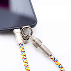 Arenzza 2-in-1 Phone Lanyard Charging Cable for 3C devices, showing the lanyard design with USB and charging connectors.