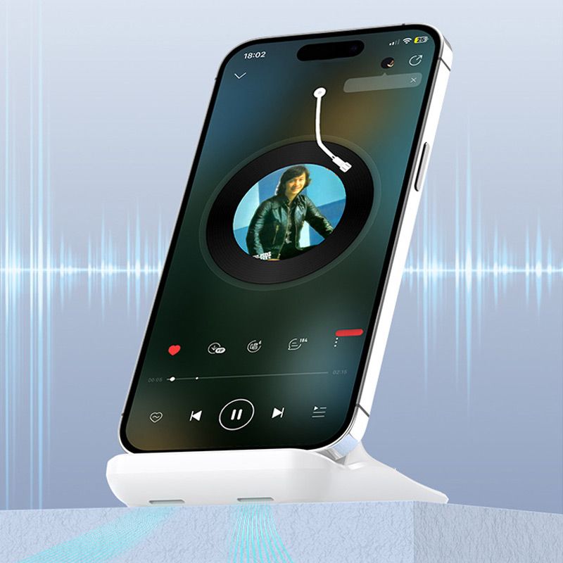 Arenzza 100W wireless fast charger and phone holder with sleek design, featuring adjustable stand and charging pad for smartphones.