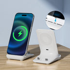 Arenzza 100W wireless fast charger and phone holder with sleek design, featuring a charging pad and adjustable phone cradle.