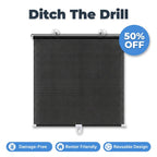 Aarenza EasyShade™ no-drill heat blocking shade installed on a window, providing instant cool comfort without damage or hassle.