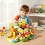 Aarenza BuildLoop™ DIY magnetic train track set with colorful interconnected tracks and train pieces for creative play.