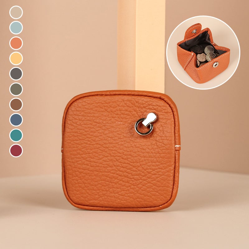 Aarenza cute portable mini coin purse in various solid colors, made of durable bag material, with a compact design.