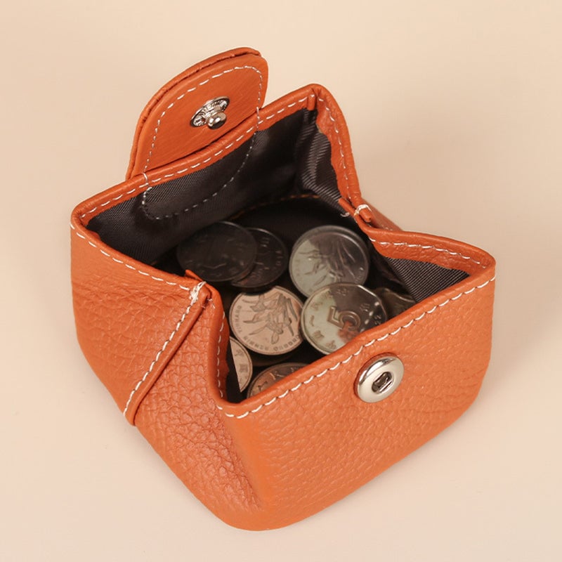 Aarenza cute portable mini coin purse in solid color, featuring a small, colorful bag design with a zipper closure.