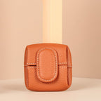 Aarenza colorful mini coin purse bag in solid color with a zipper closure, designed for portability and everyday use.