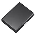 Arenzza RFID credit card case bag with secure card slots, compact design, and black leather finish.