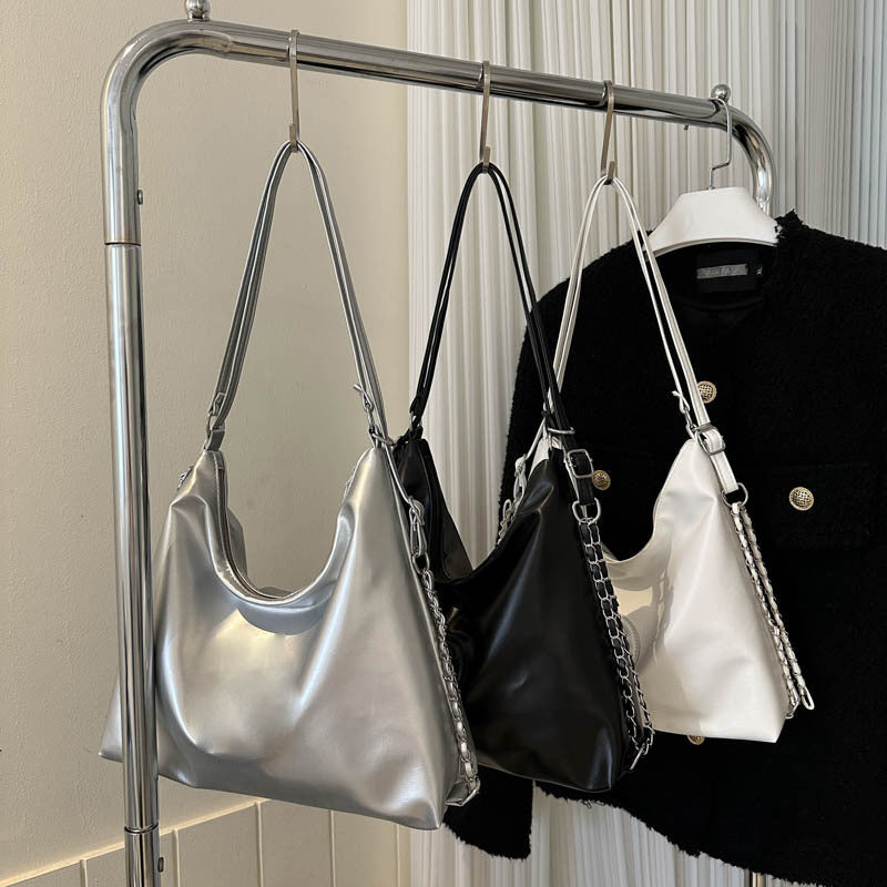 Aarenza large textured soft leather women’s bag with spacious interior and elegant design, perfect for daily use.