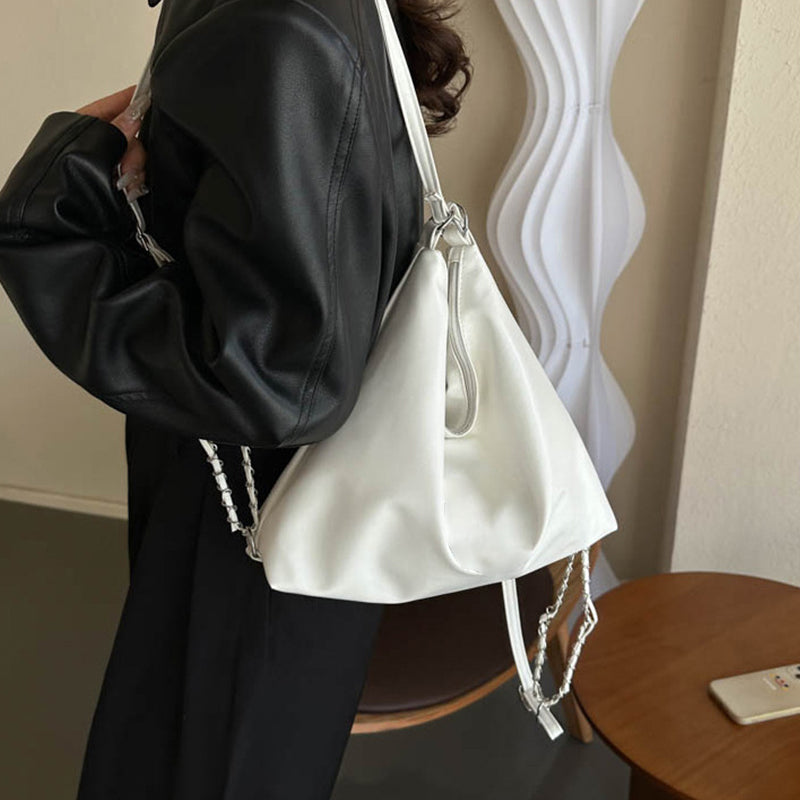 Aarenza large textured soft leather women's bag with spacious interior and elegant design, showcasing its stylish appearance.