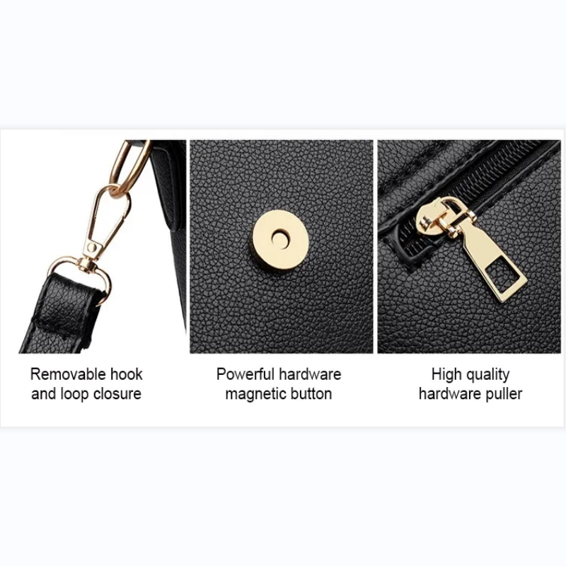 Aarenza multi-layer women's leather bag featuring multiple compartments and a stylish design, perfect for fashion-forward occasions.