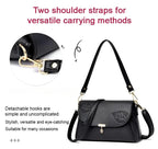 Multi-layer women's leather bag by Arenzza with multiple compartments and a stylish design, perfect for fashion-forward outfits.