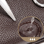 Men's leather waist bag by Arenzza, portable business-style bag with multiple compartments and sleek design for professional use.