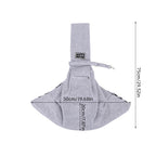 Arenzza dog sling carrier bag with adjustable strap and soft interior for comfortable pet carrying.