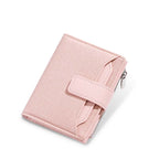 Arenzza handheld multi-layer two-fold zipper wallet bag with multiple compartments, black color, compact and stylish.