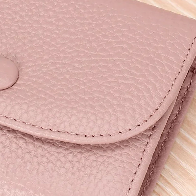 Arenzza fashion lychee pattern PU leather short wallet with snap button closure, perfect as a Christmas gift.