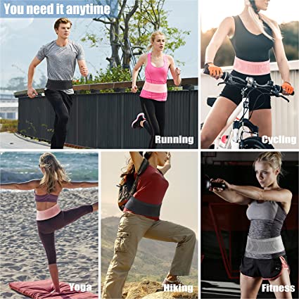 Aarenza multifunctional knit breathable concealed waist bag with adjustable strap and multiple compartments for secure storage.