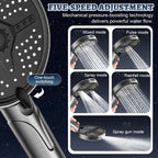 Arenzza multi-functional high pressure handheld shower head for bathroom, with multiple spray settings and sleek design.