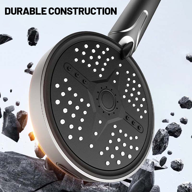 Arenzza multi-functional high pressure handheld shower head for bathroom use, with multiple spray settings and sleek design.