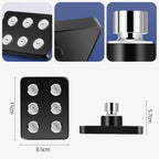 Arenzza 360° adjustable square bathroom showerhead with modern chrome finish, mounted in a bathroom setting.
